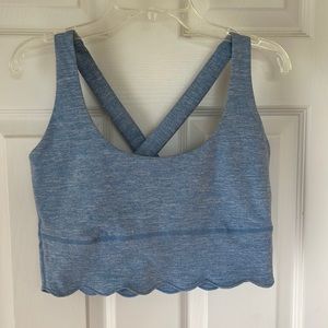 Club Monaco Scalloped Hem Sports Bra/ Top - size M